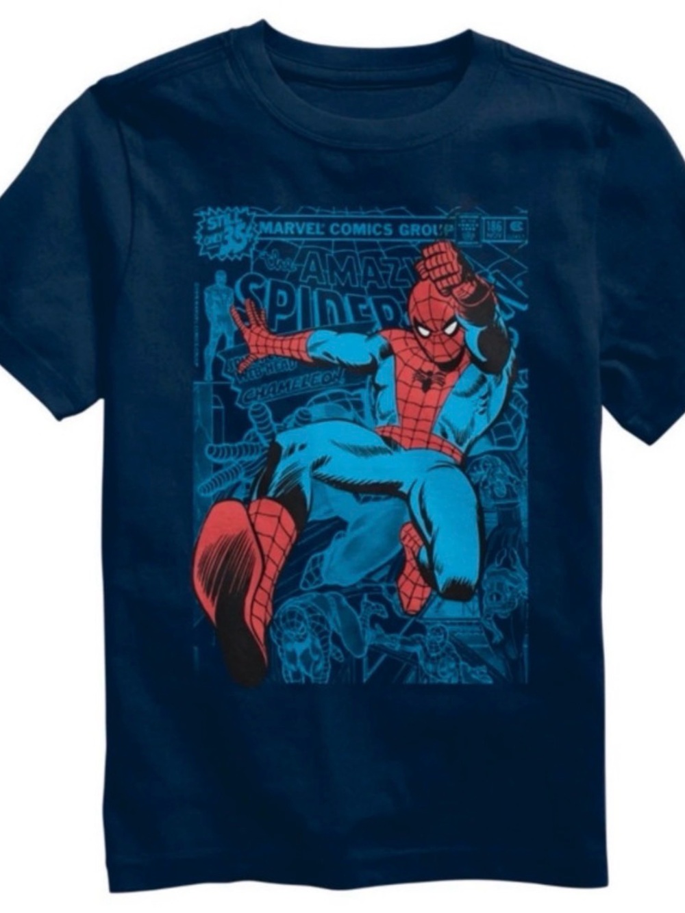 New Hybrid Boys Spiderman Graphic Short Sleeve T-shirt Small